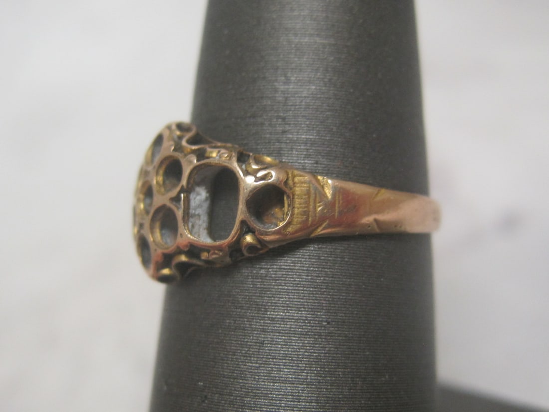 15k Gold Antique Ring Setting - 2