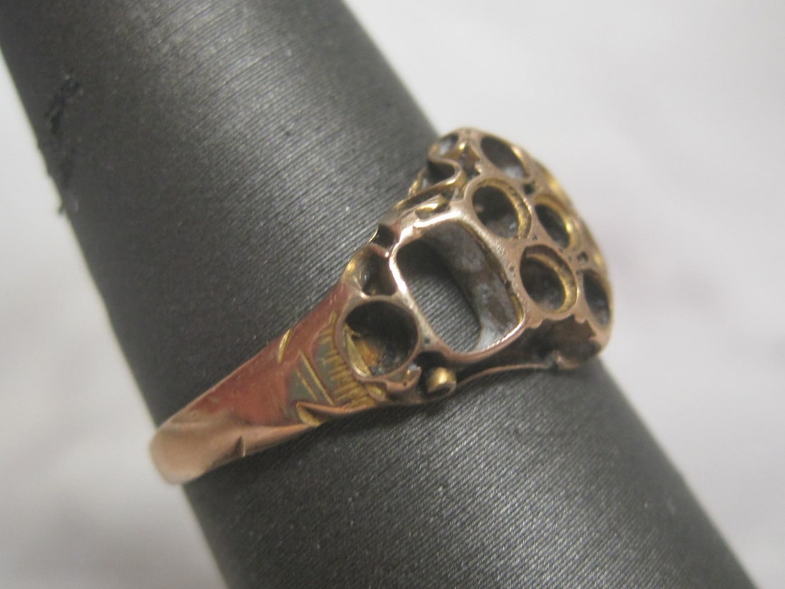 15k Gold Antique Ring Setting - 3