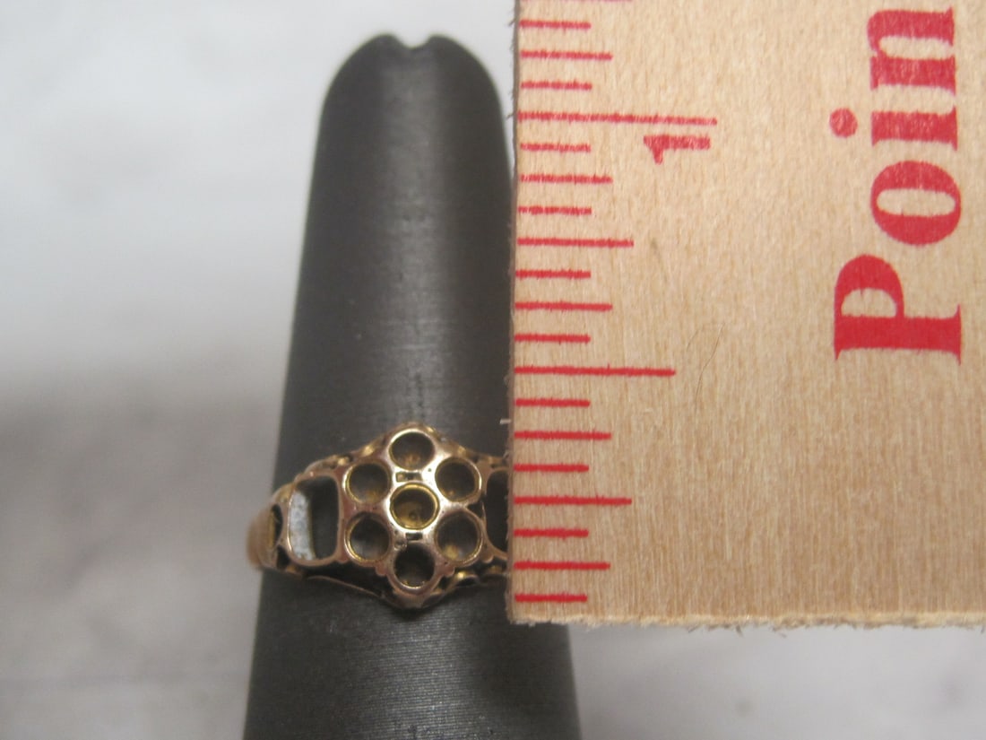15k Gold Antique Ring Setting - 4