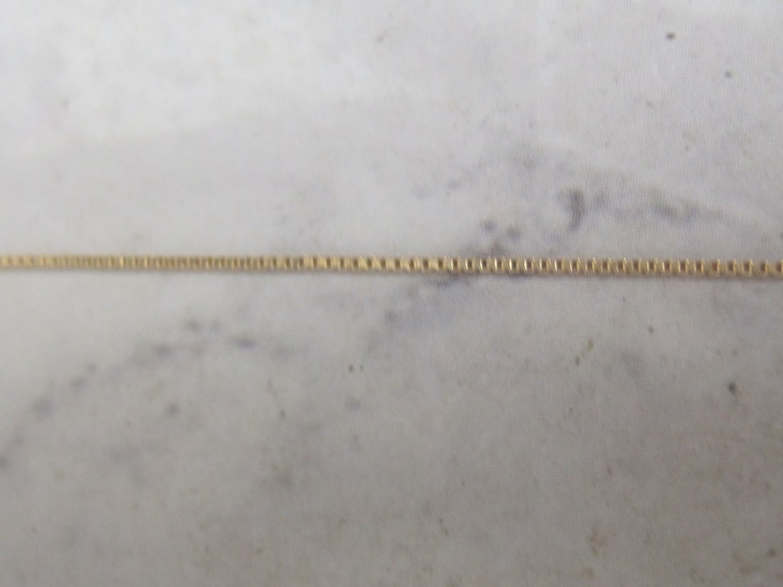 18" 14k Gold Chain with Faux Opal Pendant, Earrings, & Stick Pin - 5