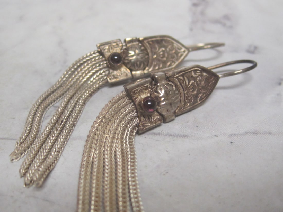 Sterling Silver Ottoman Turkish Mesh Bracelet & Earrings Set - 4