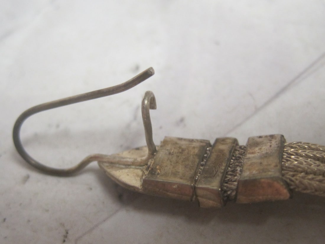 Sterling Silver Ottoman Turkish Mesh Bracelet & Earrings Set - 5