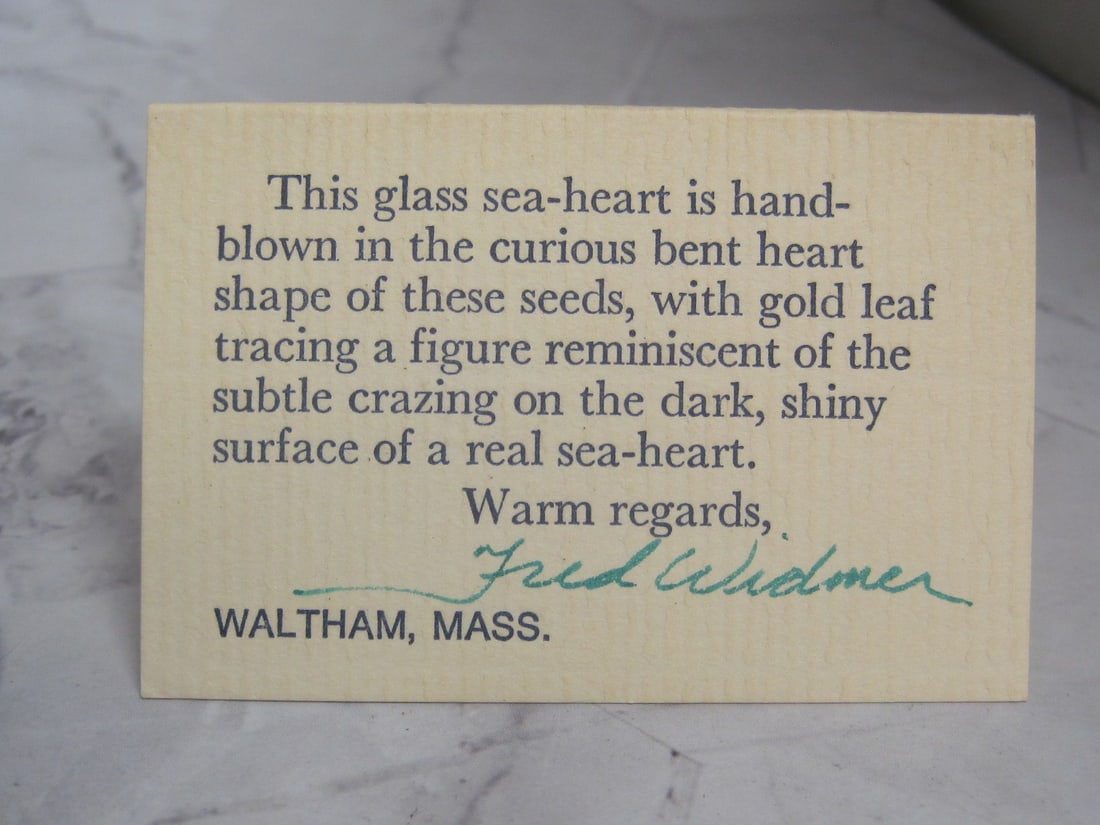 Penrose Glass Sea-Heart Pendant on Satin Cord - 5