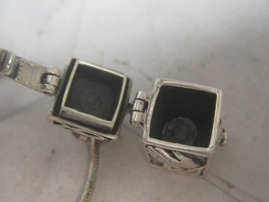 20" Sterling Silver Chain with Prayer Box Pendant - 3