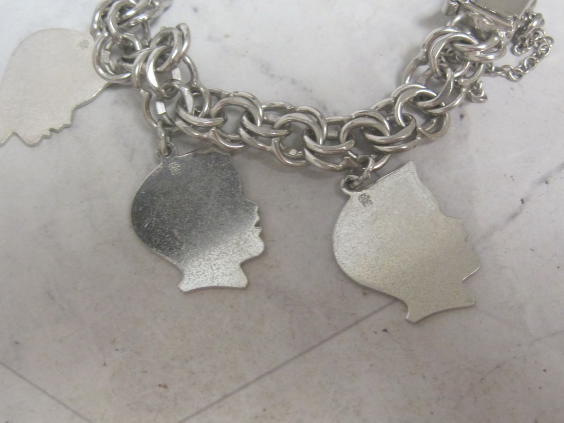 8" Sterling Silver Charm Bracelet with Charms - 2