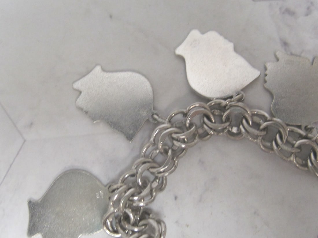 8" Sterling Silver Charm Bracelet with Charms - 3