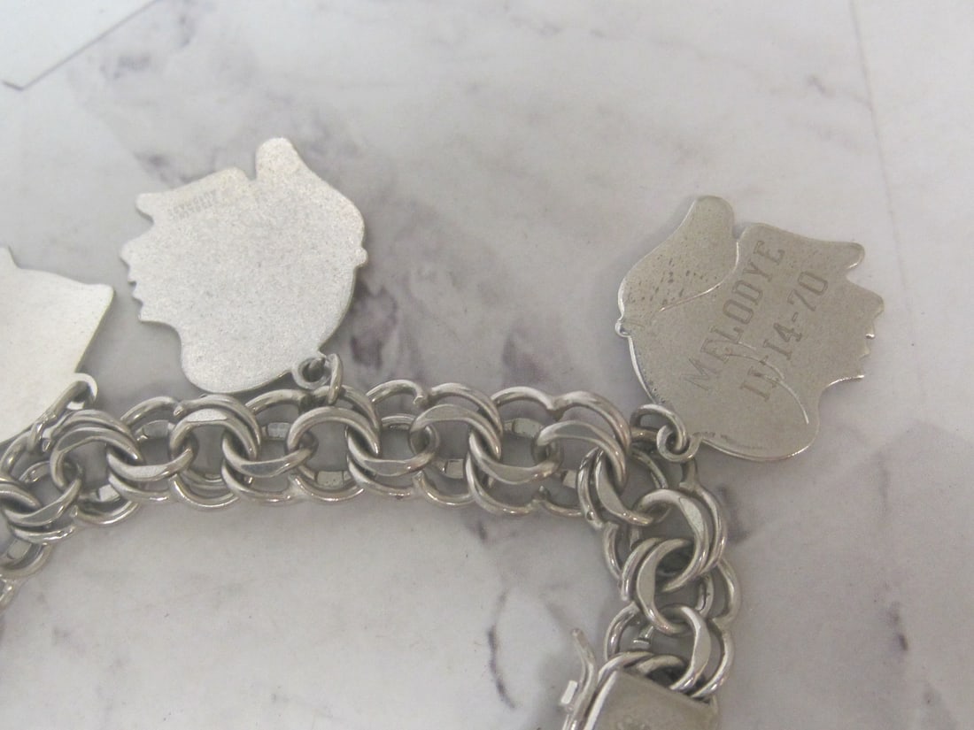 8" Sterling Silver Charm Bracelet with Charms - 4