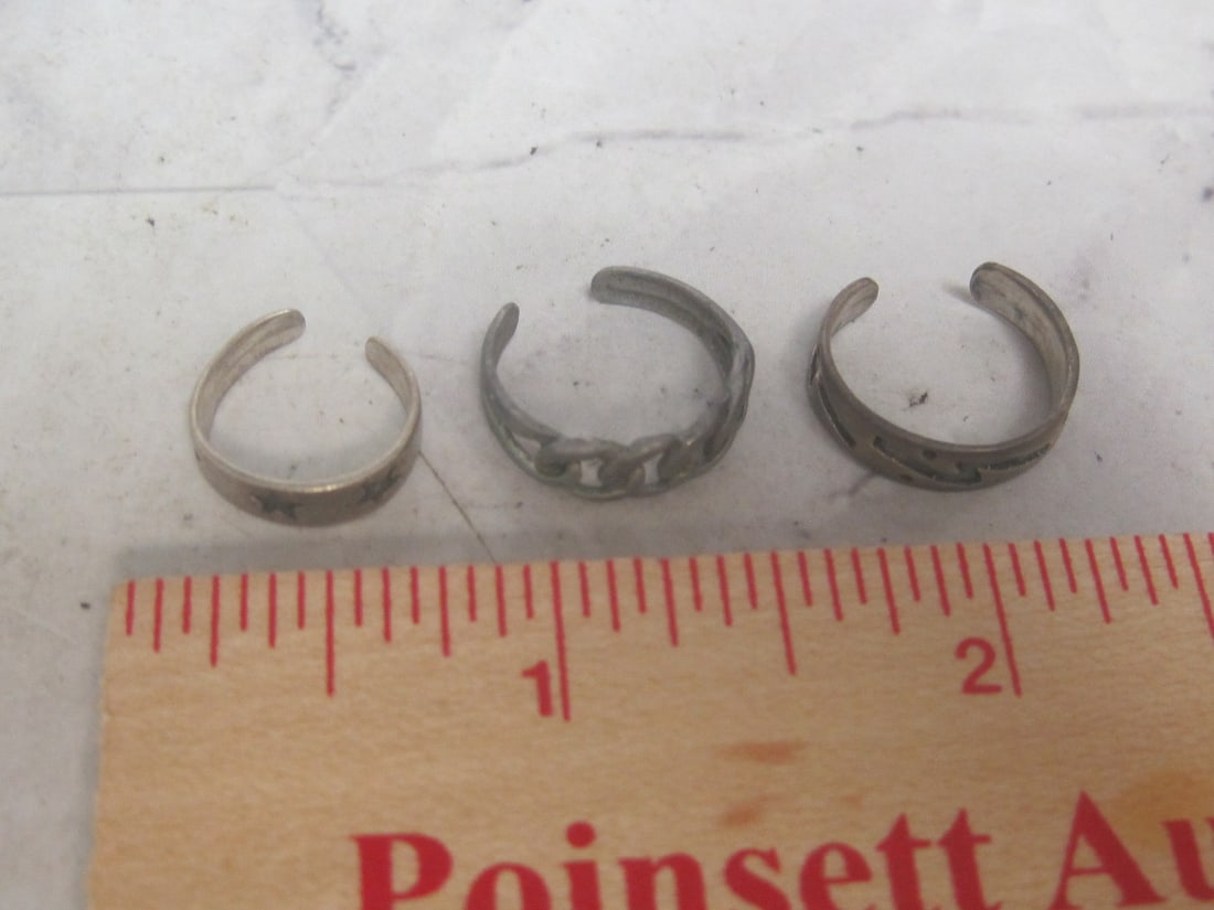 Lot of 3 Sterling Silver Cuff Rings - 6