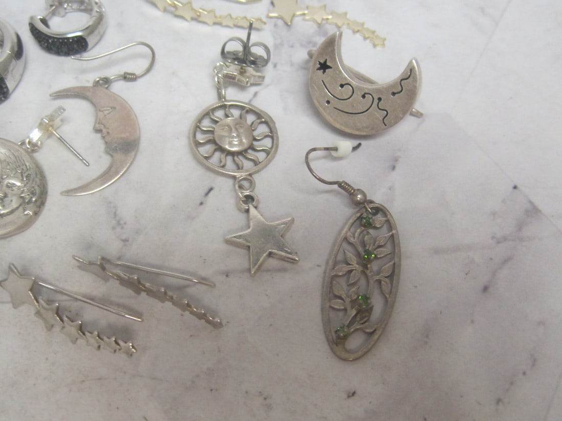 Lot of Sterling Silver Single Earrings - 2