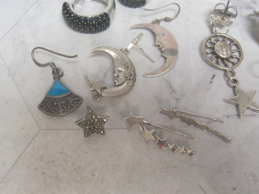 Lot of Sterling Silver Single Earrings - 3