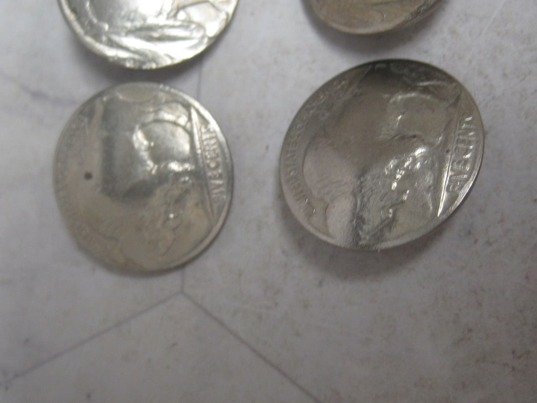 Lot of 6 Buffalo Nickel Buttons - 2