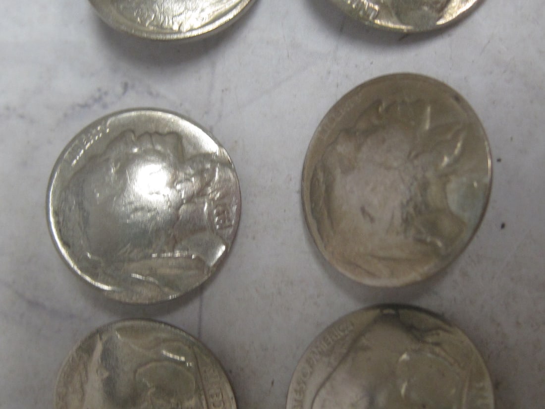 Lot of 6 Buffalo Nickel Buttons - 3