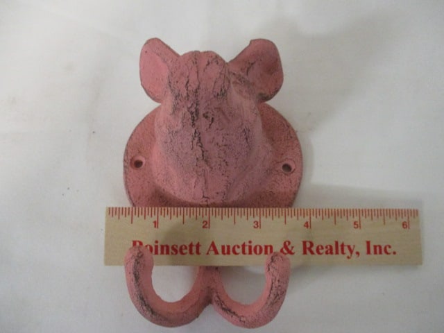 Cast Iron Pig Wall Hook - 6