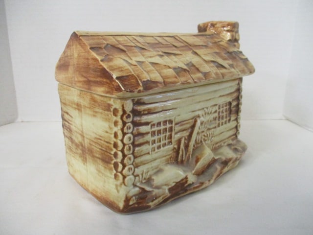 McCoy Log Cabin Cookie Jar - 2