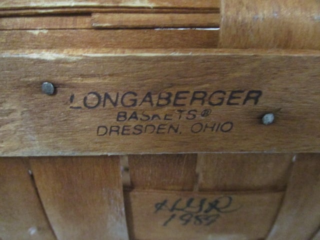 Longaberger Basket Signed 1989 - 2