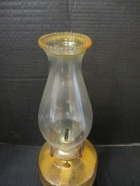 Amber Glass Kerosene Lamp - 2