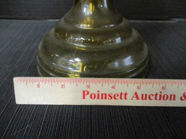 Amber Glass Kerosene Lamp - 9