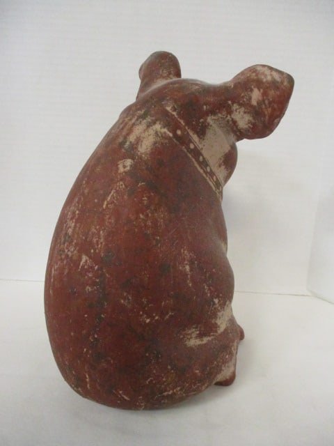 Mexican Pottery Sitting Pig Figurine - 7