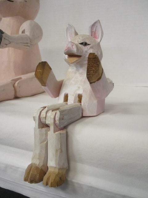 Wood Pig Shelf Sitters (Lot of 2) - 6