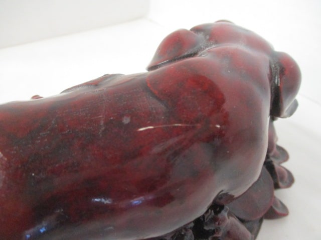 Red Cinabar (Lot of 2) Pig Figurines - 7