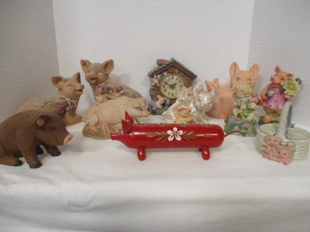 Pig Figurines Grouping: .