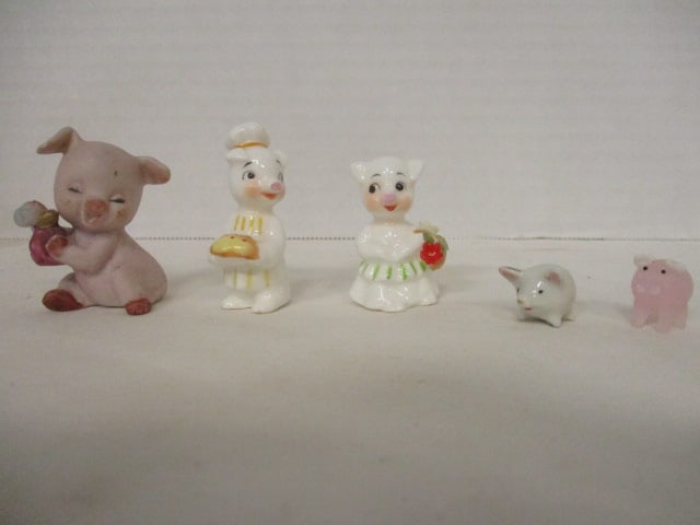 Small Pig Figurines Grouping - 16