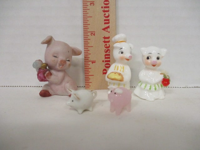 Small Pig Figurines Grouping - 18