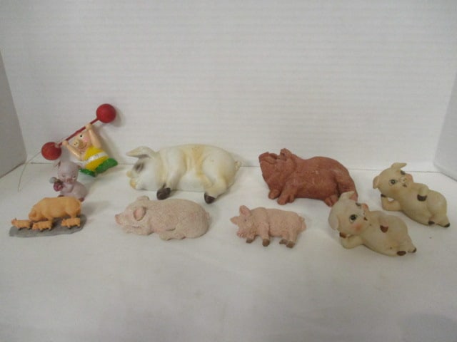 Small Pig Figurines Grouping - 3