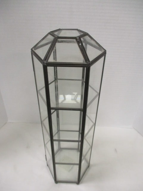 Leaded Glass Octagonal Display Case - 2