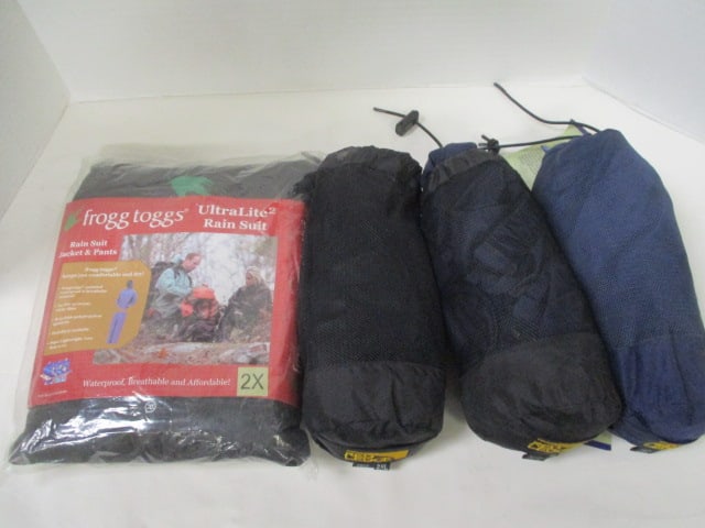 Frog Togs Rainsuit (2X), Red Ledge Rain Paints (2X) 2 PR, (L) 1 PR: . 