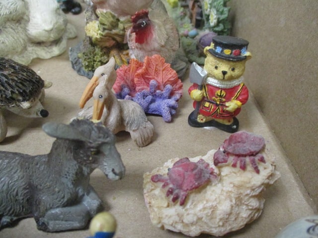 Turtles, Cow, Chickens, Rabbits, Figurines Grouping - 7