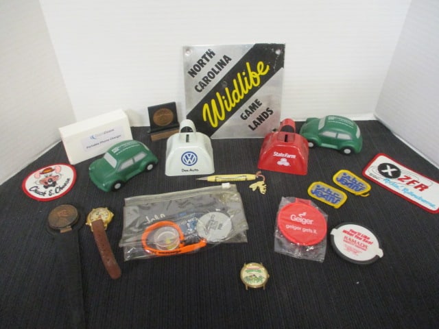 Advertising Grouping-Bells, Patvhes, Mirrors, etc.: . 