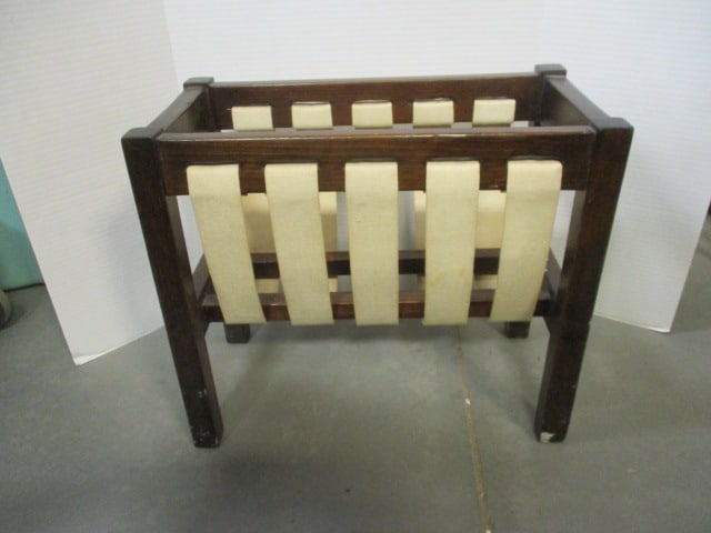 Canvas & Wood Magazine Rack - 2