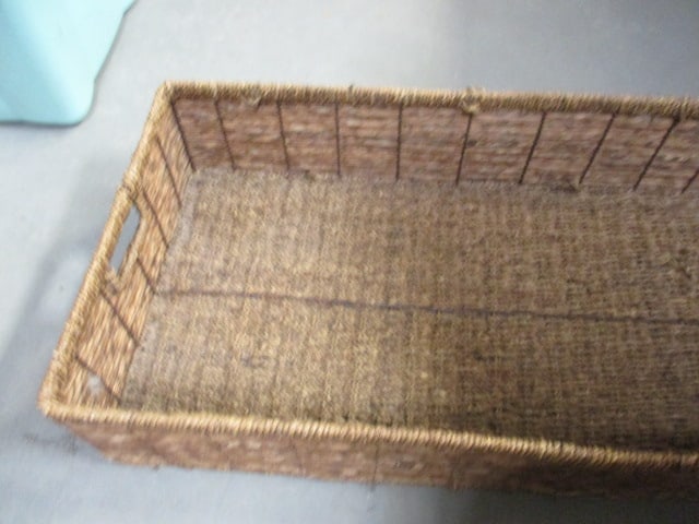 Under Bed Wicker Storage Basket w/Handles - 3