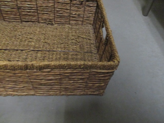 Under Bed Wicker Storage Basket w/Handles - 5