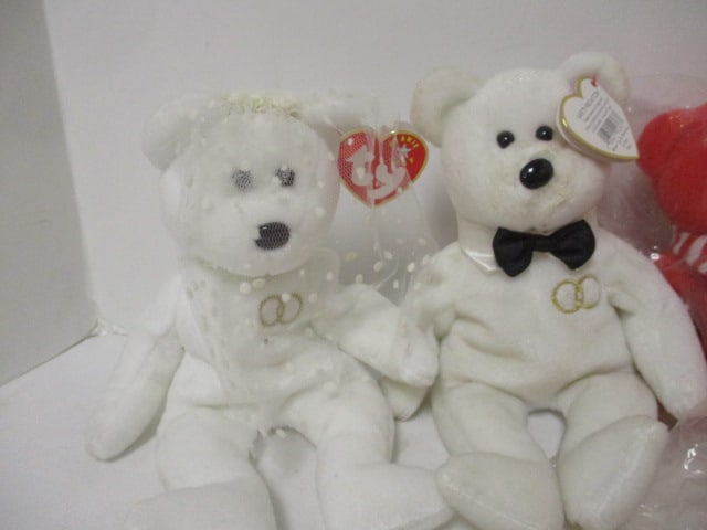 Snuggle Bear 1999, Ebay Bear 1999, Ty Married Couple, - 5
