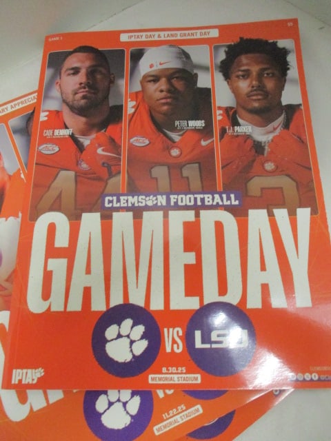 Clemson Football Programs, 1981 Coke Bottle, & Tiger Figure - 4
