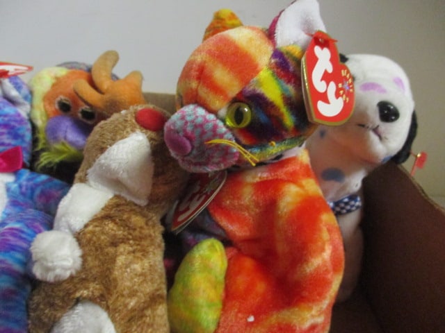 Ty Beanie Babies-Asst. Reindeer, Cow, Dizzy, Bananas, etc. - 9