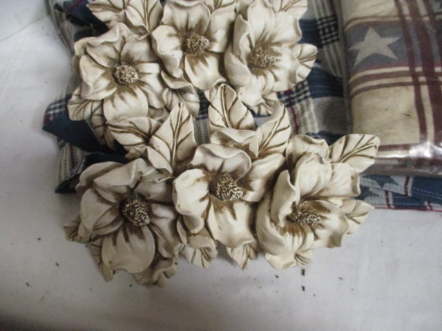 Utensil Holder, Blue/White Cloth Napkins,Placemats, etc. - 2