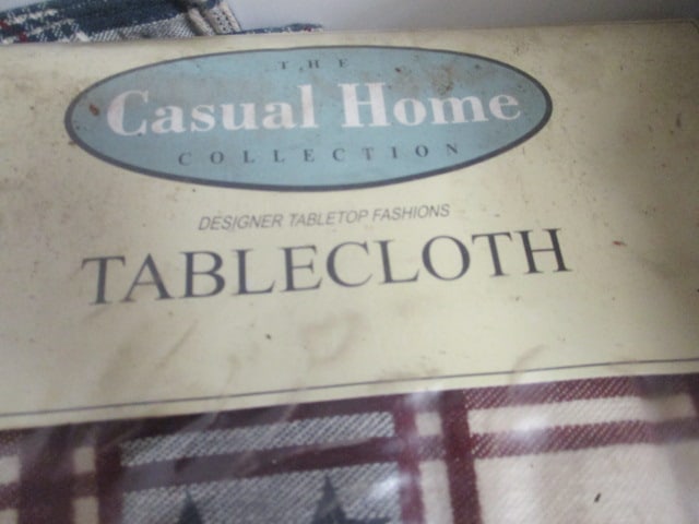 Utensil Holder, Blue/White Cloth Napkins,Placemats, etc. - 6