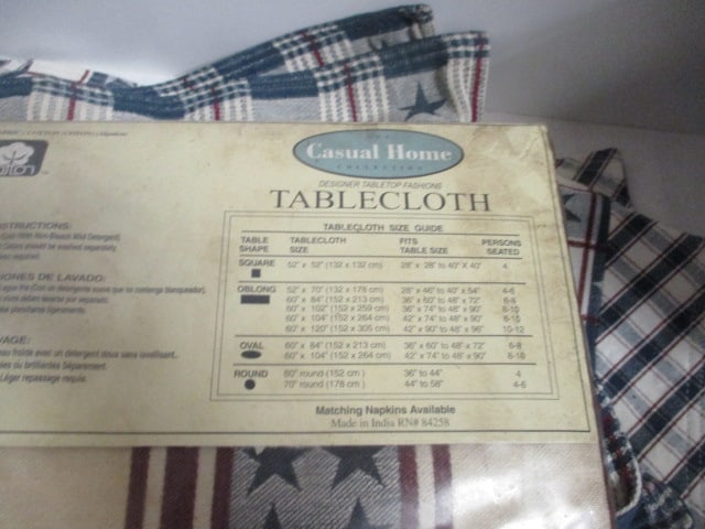 Utensil Holder, Blue/White Cloth Napkins,Placemats, etc. - 7