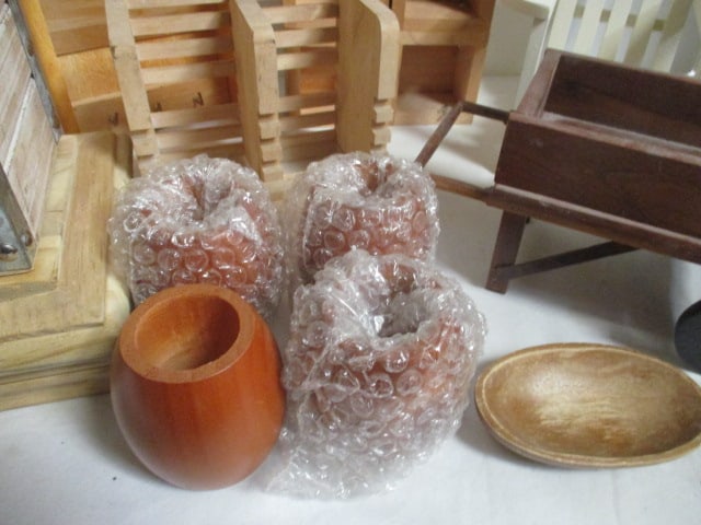 Wood Items Grouping-Storage & Decorative, Candleholders, etc. - 7