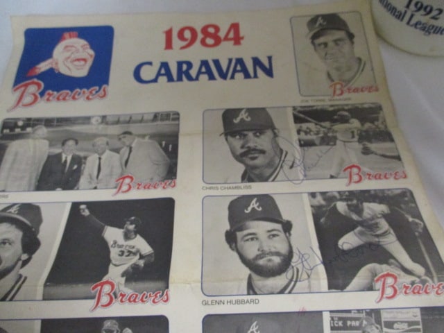 Braves 1984 Caravan Autographed Poster, 3 Posters, etc. - 4