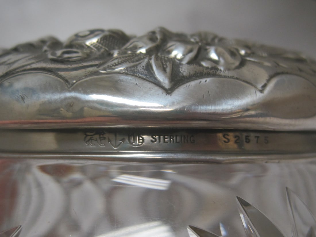 Gorham Sterling Silver & Cut Glass Dresser Box - 3