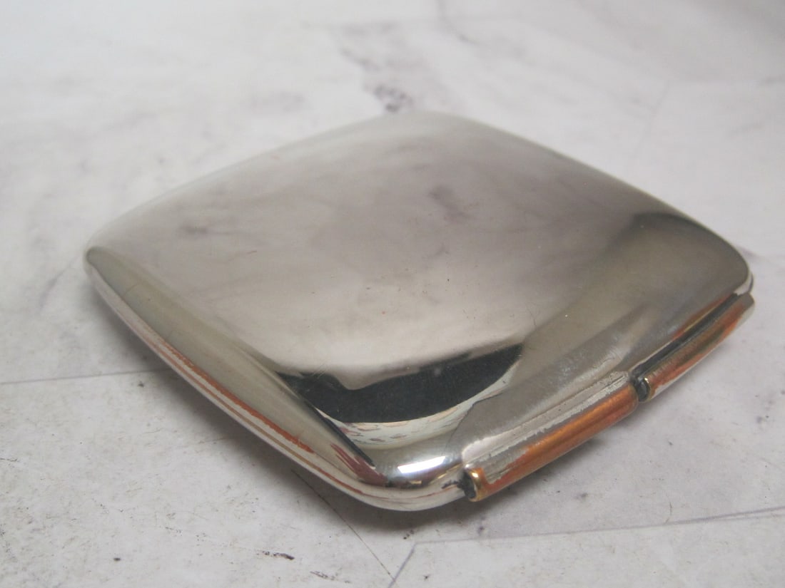 Fine Silverplate Compact Style Make-up Mirrors: 2 3/4" x 2 3/4" 