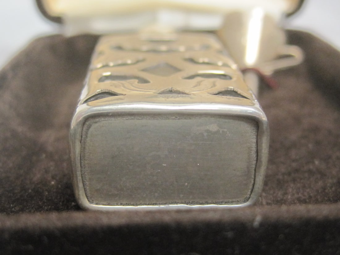 Sterling Silver & Crystal Perfume Bottle & Funnel - 3