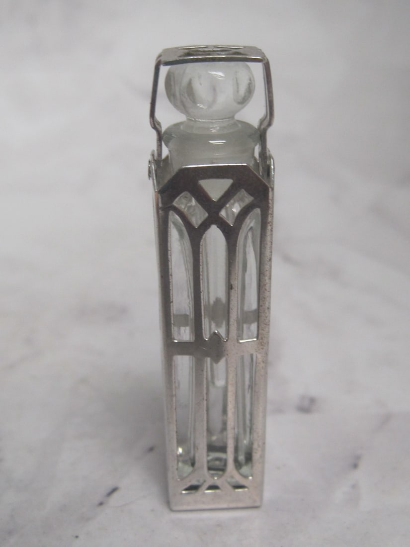 Sterling Silver & Glass Miniature Perfume Bottle - 3