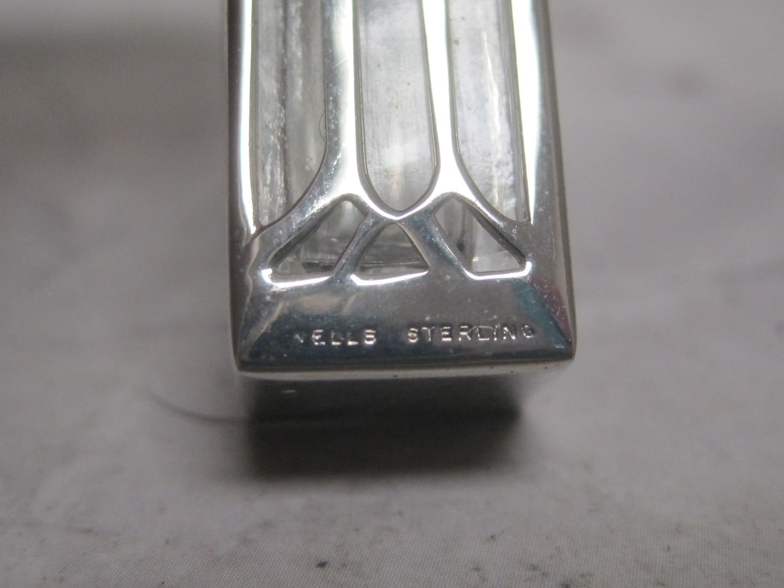 Sterling Silver & Glass Miniature Perfume Bottle - 4