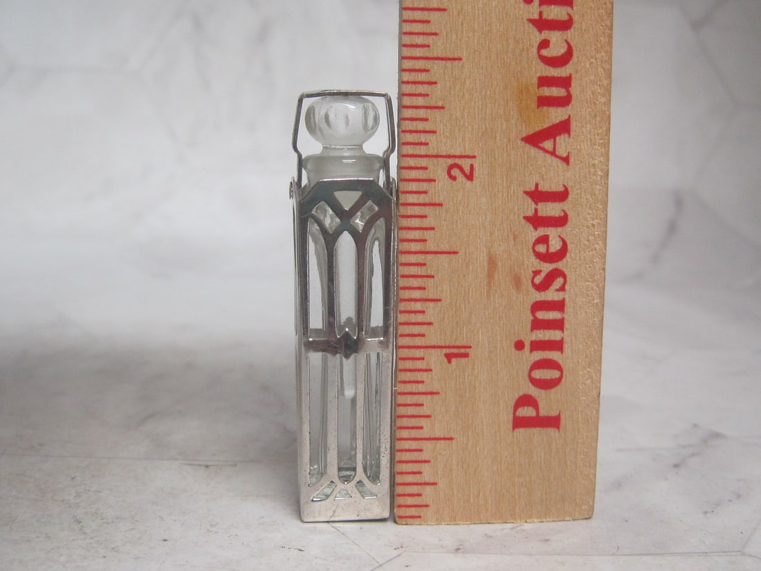 Sterling Silver & Glass Miniature Perfume Bottle - 5