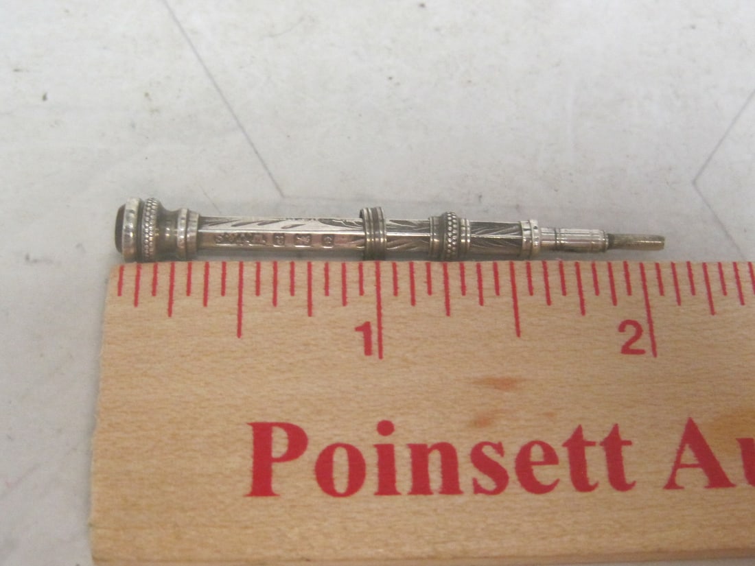 Victorian Miniature Sterling Silver Mechanical Pencil - 6